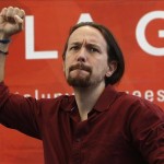 El secretario general de Podemos, Pablo Iglesias, durante su intervención en el acto político que la formación 'Catalunya Si que es Pot ' celebró hoy en Sabadell. EFE