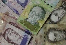 Imagen de varios bolívares. EFE/David Fernández