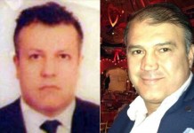 Combo de fotografías sin fechar que muestra al piloto de la compañía Turkish Airlines, Murat Akpinar (d), y a su copiloto, Murat Agca, facilitado hoy, cuando fueron secuestrados en Beirut (Líbano). EFE