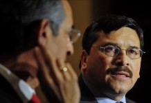 En la imagen, el excandidato a la Vicepresidencia y expresidente del Banco de Guatemala, Édgar Barquín. EFE/Archivo