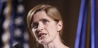 La embajadora ante la ONU, Samantha Power, informó en un comunicado que el tema fue presentado durante una sesión a puerta cerrada que estaba convocada hoy por el Consejo de Seguridad para analizar diversos asuntos, incluida la situación en Oriente Medio. EFE/Archivo